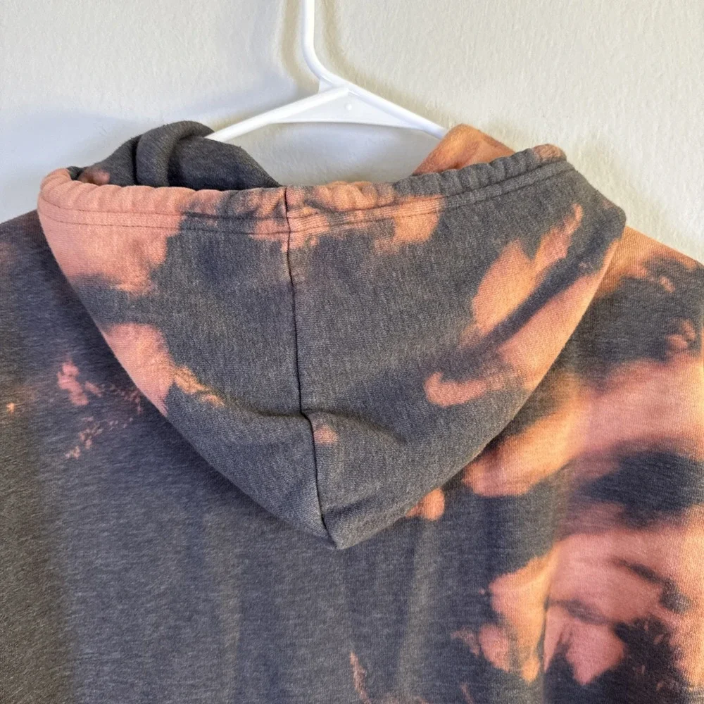 The North Face Gray Pullover Hoodie Mens L‎ Sweatshirt Activewear Y2K Tie Dye
